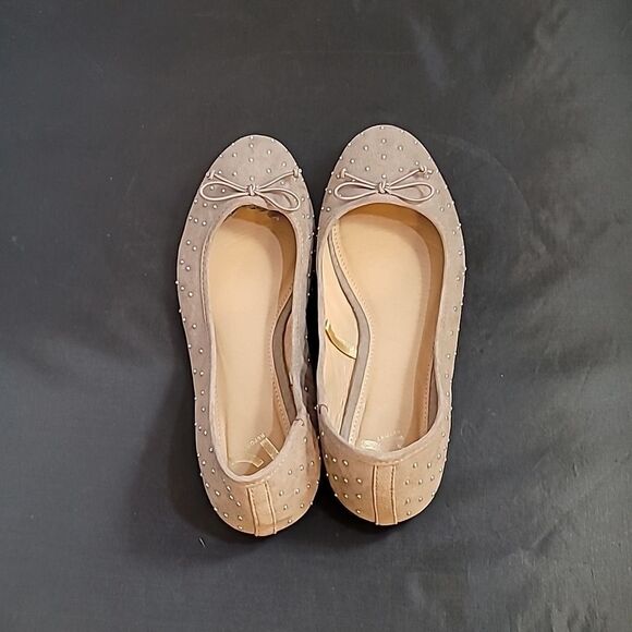 REPORT STUDDED ROUND TOE SLIP-ON WOMEN"S BALLET FLATS SHOE - Picture 6 of 14